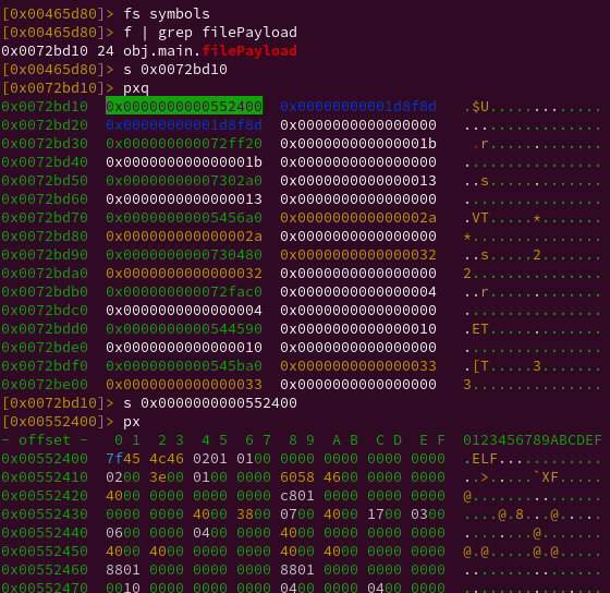 memory hexdump